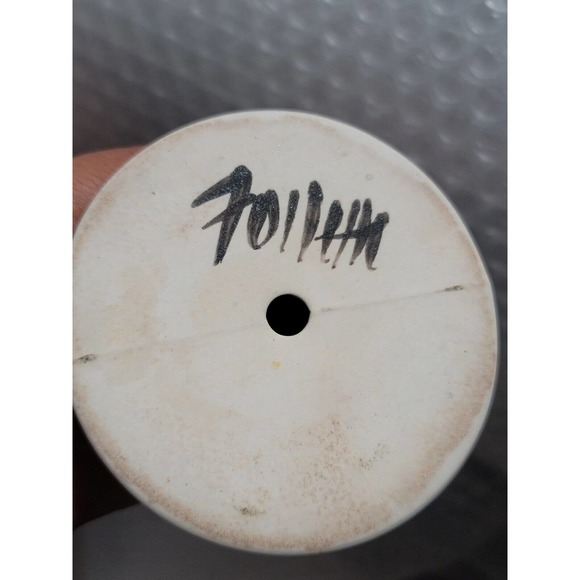 Lot Of 2 Kent Follette Pottery Wine/Champagne Glass With Pottery Stem Signed - Picture 9 of 12